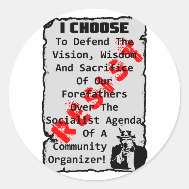 Sticker Rond Résistez ! (Devant)