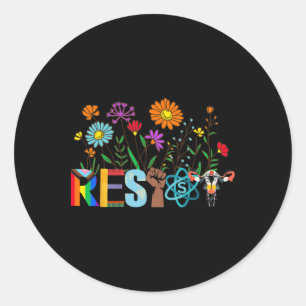 Sticker Rond Résistez à la protestation politique anti-Trump de