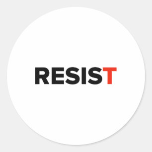 Sticker Rond Résistez. Anti Trump #résistance 1