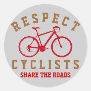 Sticker Rond respecter les cyclistes