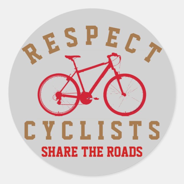 Sticker Rond respecter les cyclistes (Devant)