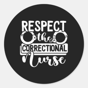 Sticker Rond Respecter L'Infirmière Correctionnelle Rn Infirmiè