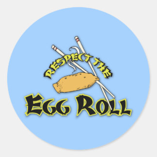 Sticker Rond Respectez Le Rouleau Des Oeufs