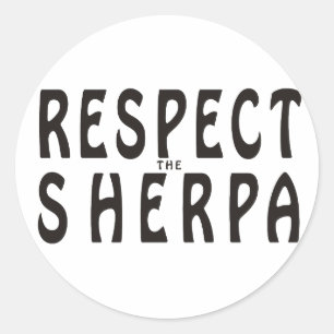 Sticker Rond Respectez Le Sherpa