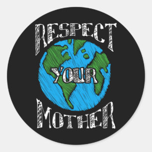 Sticker Rond Respectez l'environnement vert de la Journée de la