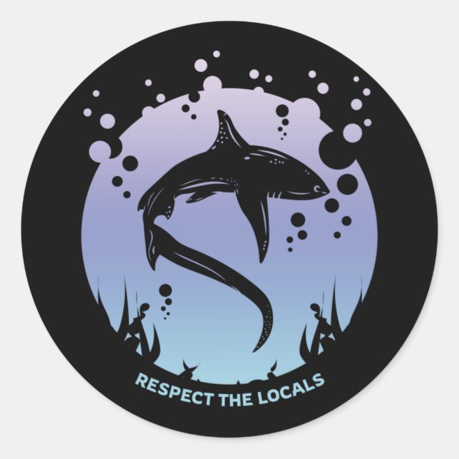 Sticker Rond Respectez Les Habitants - Sensibilisation Aux Requ (Devant)