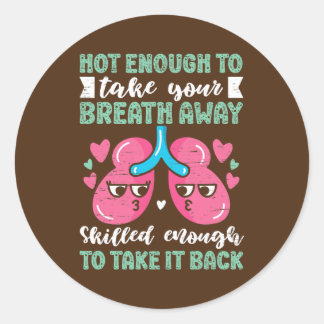 Sticker Rond Respiratory Lungs Therapy RT Respiratory
