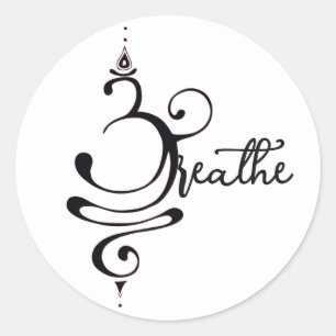 Sticker Rond Respire l'autocollant