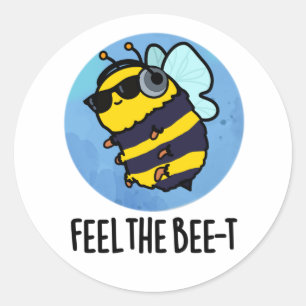 Sticker Rond Ressentez Le Jeu D'Abeille Drôle De L'Abeille