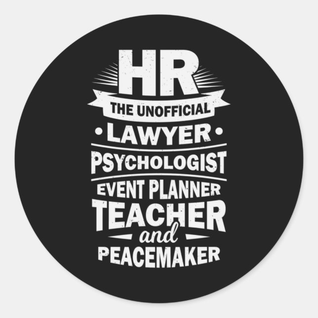 Sticker Rond Ressources humaines Fières (Devant)