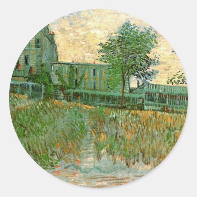 Sticker Rond Restaurant Sirene, Asnières par Vincent van Gogh (Devant)