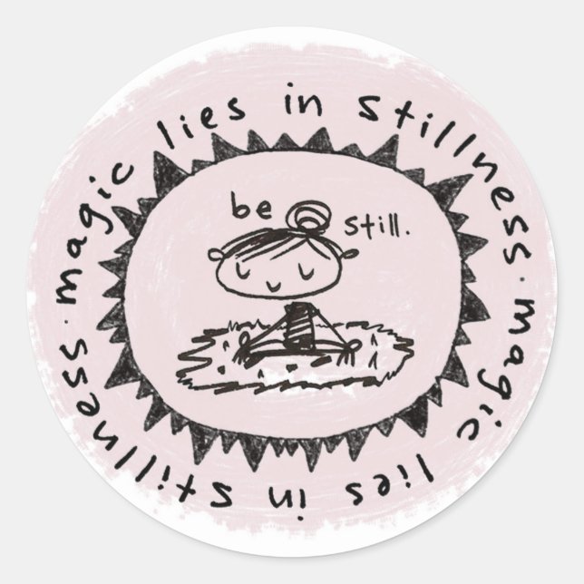 Sticker Rond reste tranquille. (Devant)