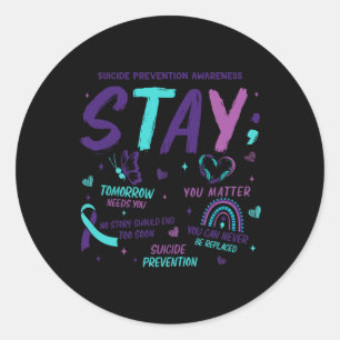 Sticker Rond Rester Demain A Besoin De Vous Problème Prévention