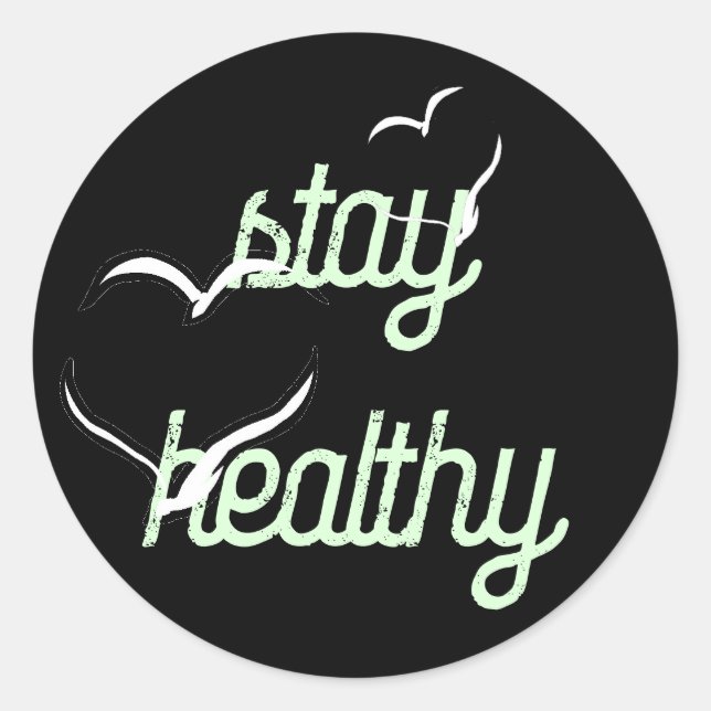 Sticker Rond rester sain (Devant)