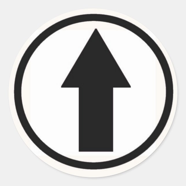 Sticker Rond Restez à l'influence - Noir (Devant)