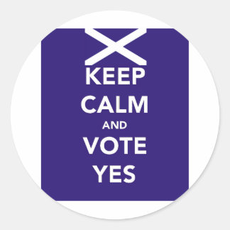 Sticker Rond Restez calme et votez oui