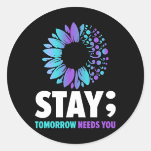 Sticker Rond Restez Demain A Besoin De Vous Sensibilisation À L