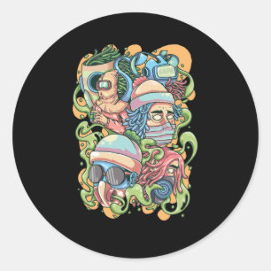 Sticker Rond Restez en sécurité