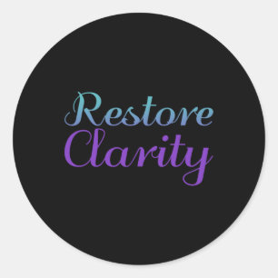Sticker Rond Rétablir Clarité Prévention Suicide Dépression Awa