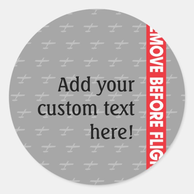 Sticker Rond Retirer avant le vol - Avaiement (Devant)