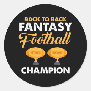Sticker Rond Retour à Citation amusante Champion de football Im