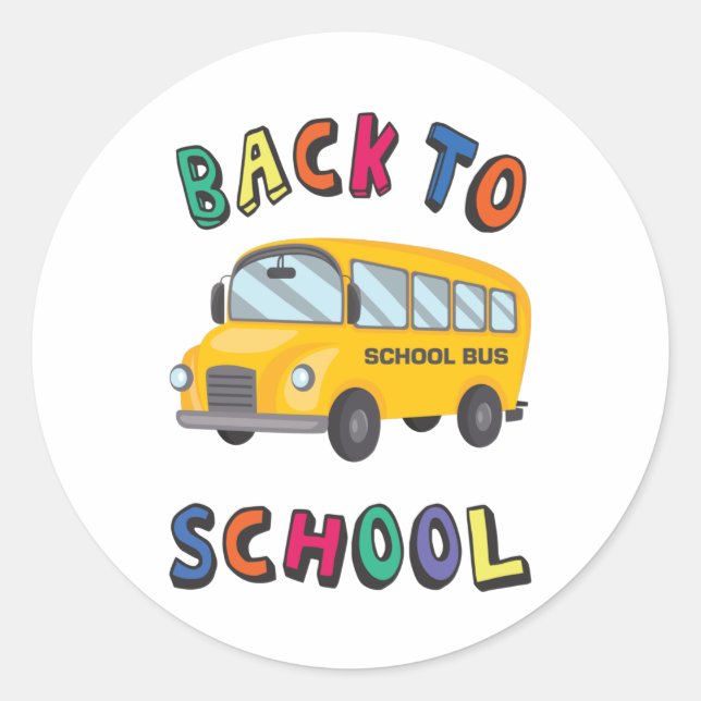 Sticker Rond Retour à l'école (Devant)