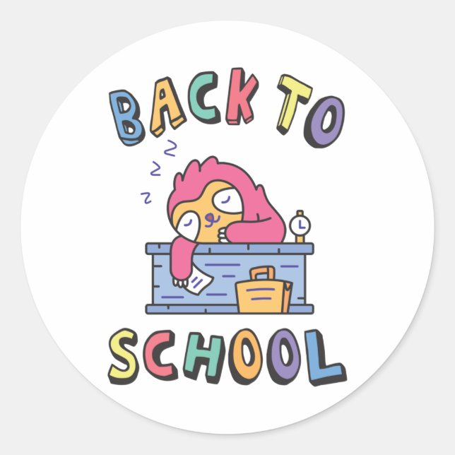 Sticker Rond Retour à l'école (Devant)