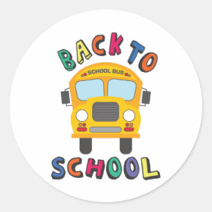 Sticker Rond Retour à l'école