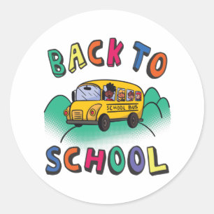 Sticker Rond Retour à l'école