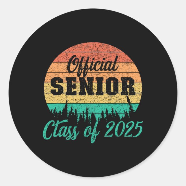 Sticker Rond Retour À L'École4 Senior 2025 (Devant)