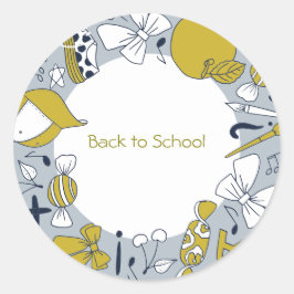 Sticker Rond Retour à l'école avec Darling Little Things Autoco