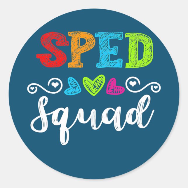 Sticker Rond Retour À L'École Cadeau D'Équipe Pour Enseignant S (Devant)
