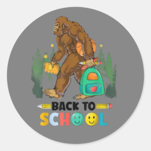 Sticker Rond Retour À L'École Premier Jour De L'École