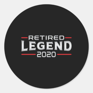 Sticker Rond Retraite 2020 Grand-père Retraité Retire Drôle cad