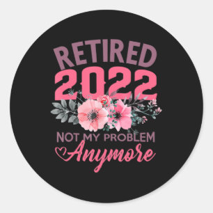 Sticker Rond Retraite 2022 Cadeaux de retraite pour les femmes 