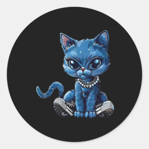 Sticker Rond Retro Chaussures Cute Cat Comma La Kamala Harris 2