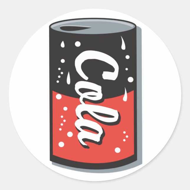 Sticker Rond retro cola peut concevoir (Devant)