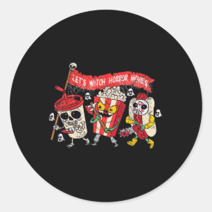 Sticker Rond Retro Concessions de films Regardons des films d'h