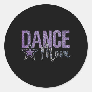 Sticker Rond Retro Cute Sparkle Dance Maman Amusante Maman Mère