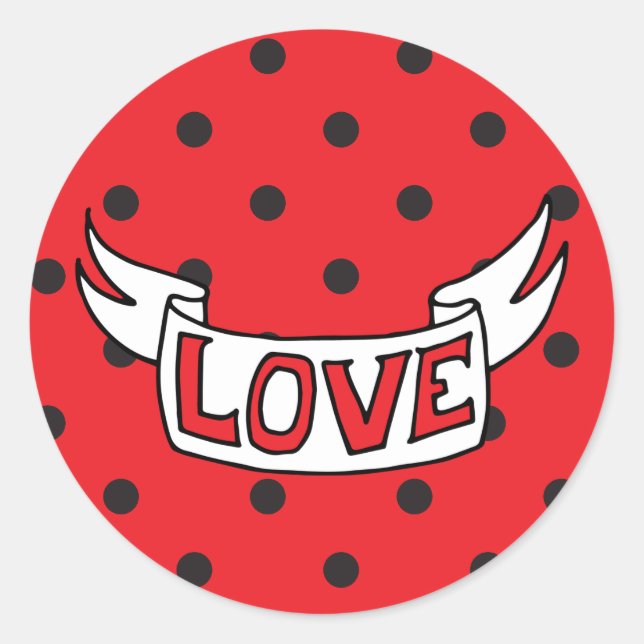 Sticker Rond Rétro Enregistrer l'amour de la date (Devant)