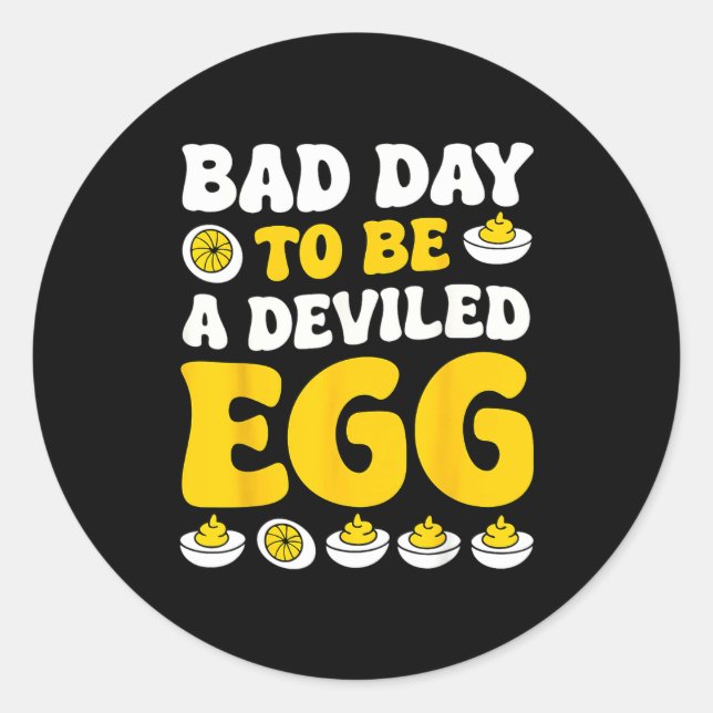 Sticker Rond Retro Funny Thanksgiving Dinner Bad Day To Be A De (Devant)