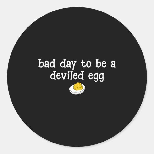 Sticker Rond Retro Funny Thanksgiving Dinner Bad Day To Be A De (Devant)
