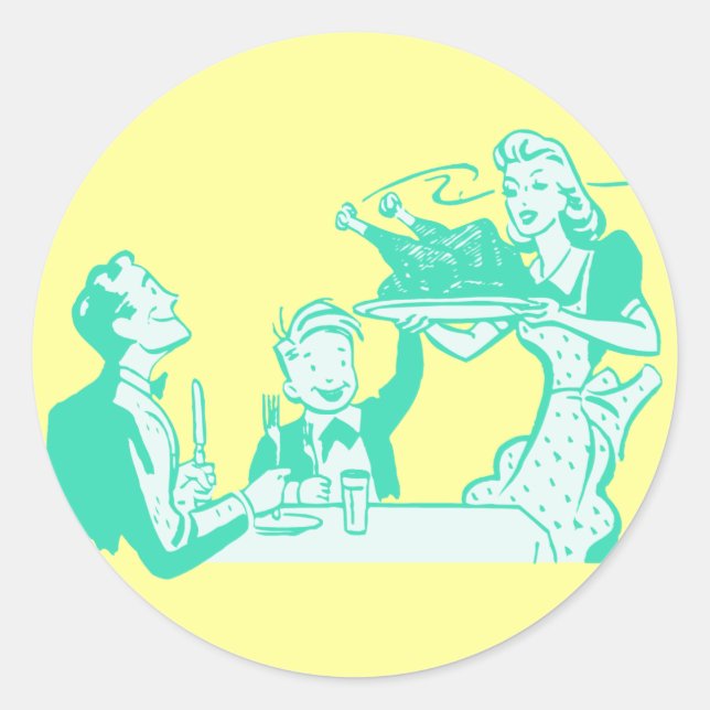 Sticker Rond Rétro Housewife (Devant)