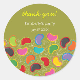 Sticker Rond Retro Jellybean Pop Sweet Candy Whimsical Annivers