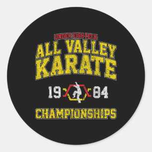 Sticker Rond Rétro Karate Vintage All Valley Karate Champio