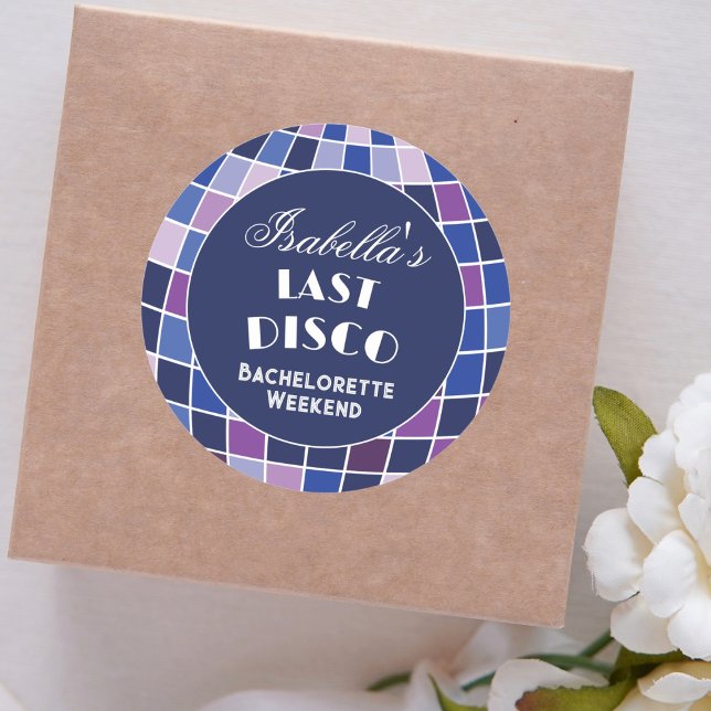 Sticker Rond Retro les années 70 Super soirée de Dernier disco (Créateur téléchargé)