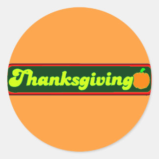 Sticker Rond Retro Thanksgiving Decal