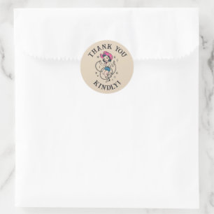 Sticker Rond Retro Western 50th Rodeo Anniversaire Merci