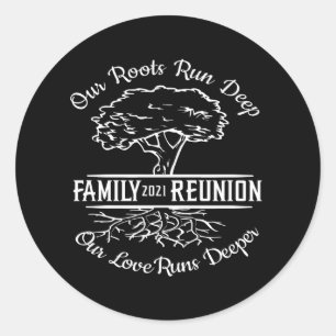 Sticker Rond Retrouvailles familiales 2021 Racines cardiaques d