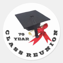 Sticker Rond Réunion de classe par Janz 70 Année